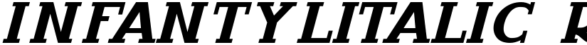 InfantylItalic Regular font