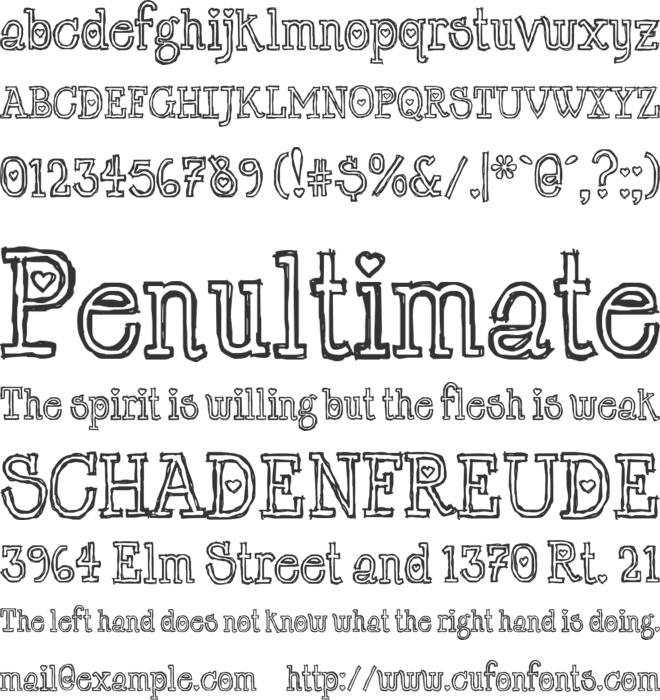 LRT Chickenhawk font preview