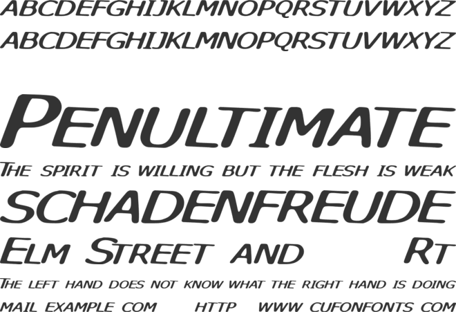 Sky Skunk font preview
