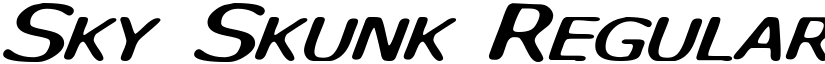 Sky Skunk Regular font