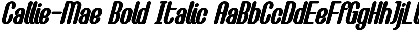 Callie-Mae Bold Italic font