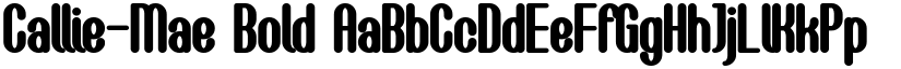 Callie-Mae Bold font