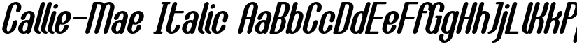 Callie-Mae Italic font