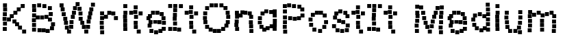 KBWriteItOnaPostIt Medium font