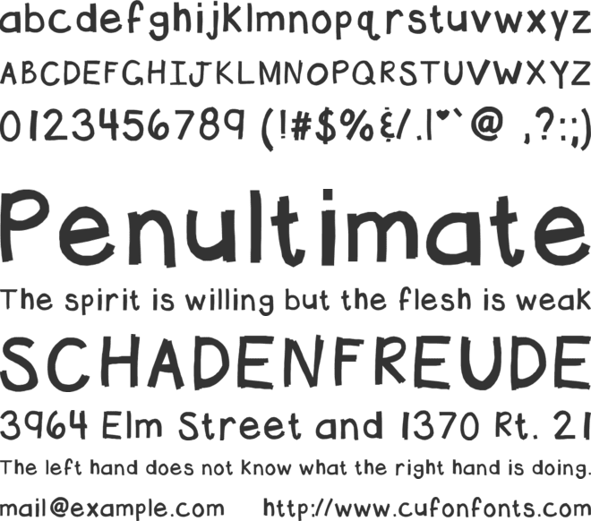 KBHotTAMALE font preview