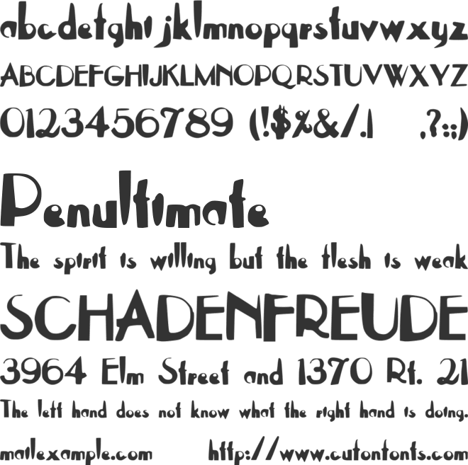 OntheLeft font preview