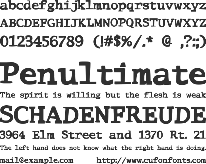ComicType font preview