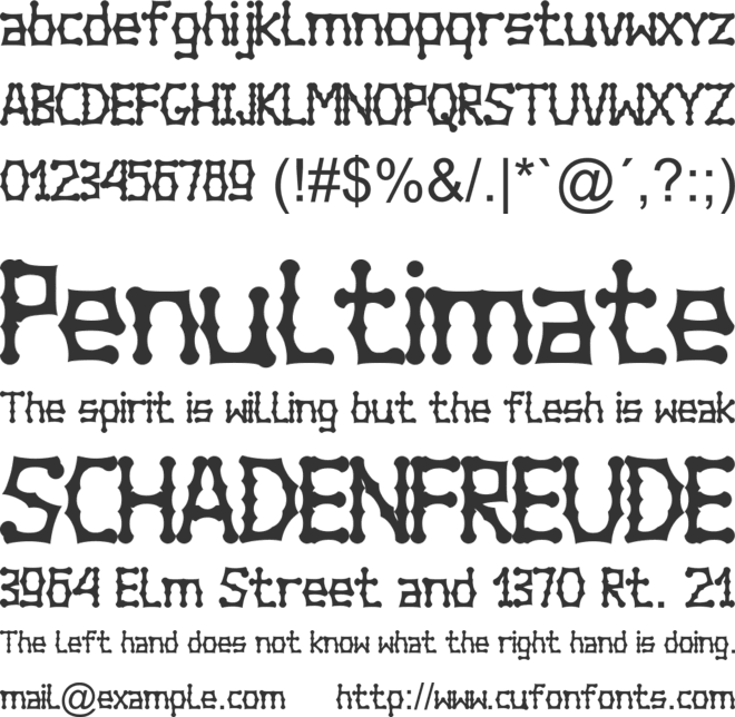 Bambuchinnox font preview