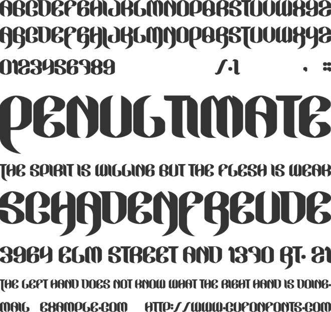 JAKEJARKOR - LOCURA font preview