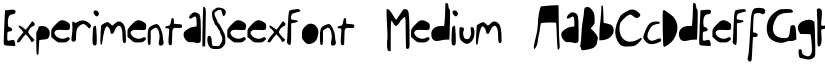 ExperimentalSeexFont Medium font