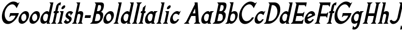 Goodfish-BoldItalic font