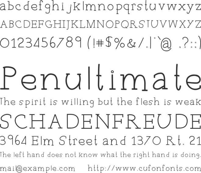 EverydayTypo font preview