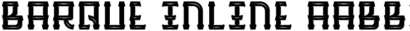 Barque Inline font