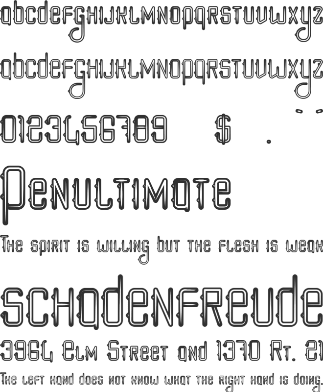 Poker style font preview