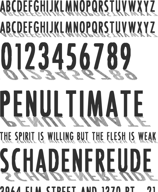CF Font Shading font preview
