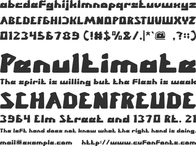 CHUNKY BAR font preview