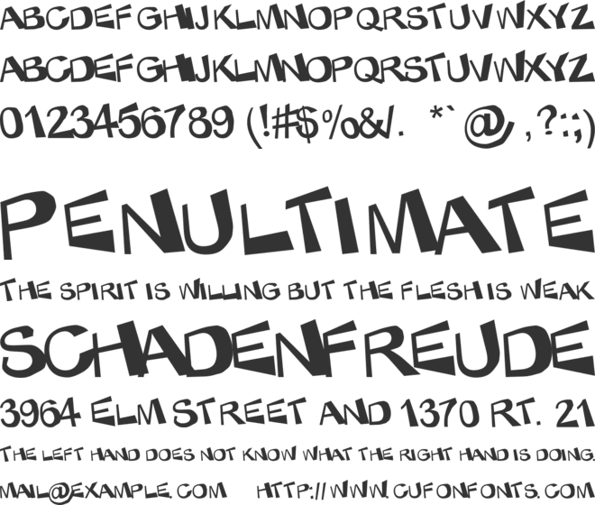 KaBlam ! font preview