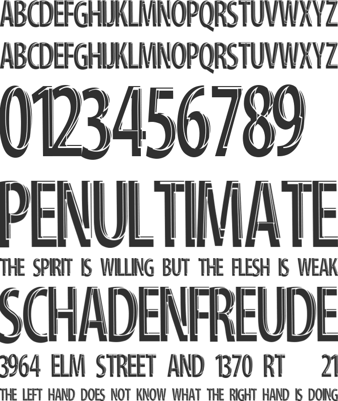 Serious Man font preview