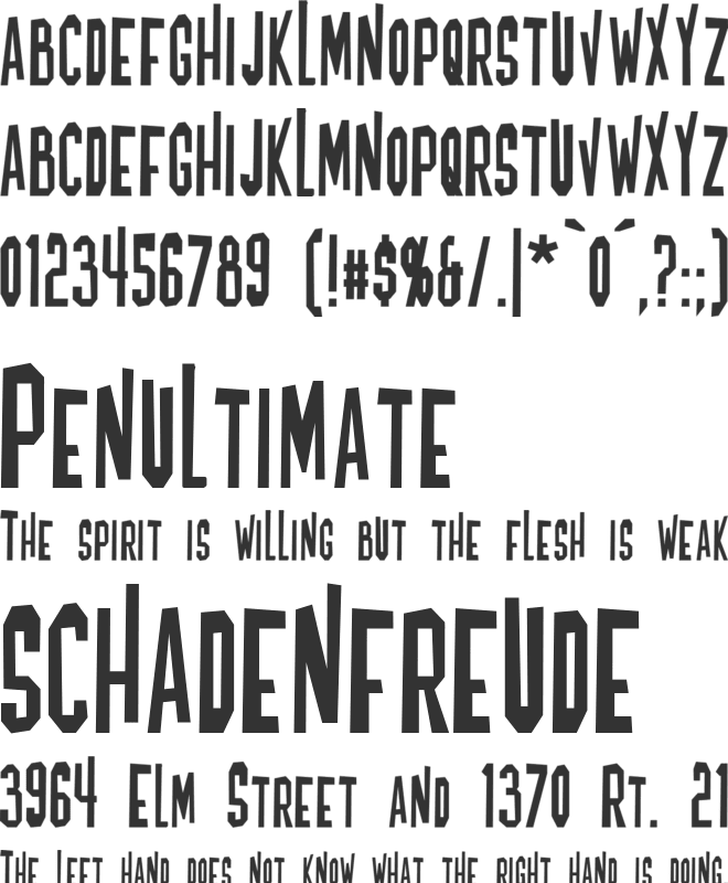 Blofeld font preview