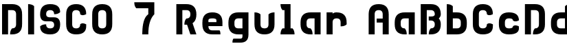 DISCO 7 Regular font