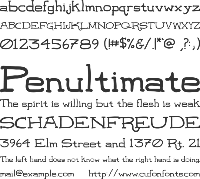 Leatherwork font preview
