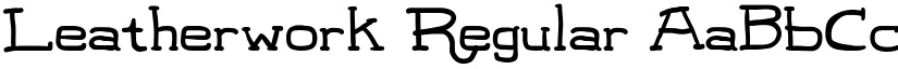 Leatherwork Regular font
