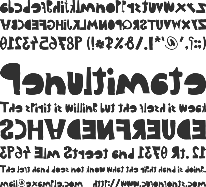 woodcutter del reves font preview