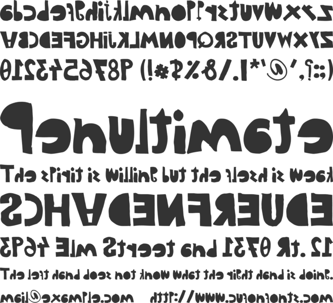 woodcutter del reves font preview