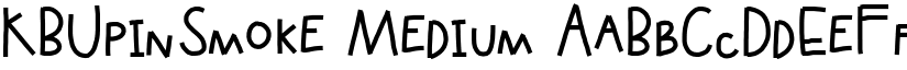 KBUpinSmoke Medium font