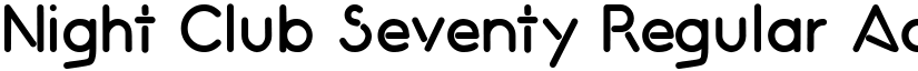 Night Club Seventy Regular font