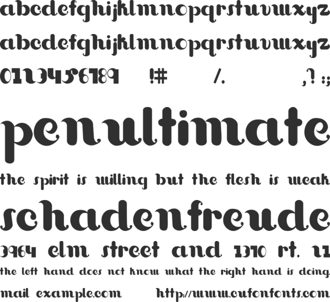 Interact font preview