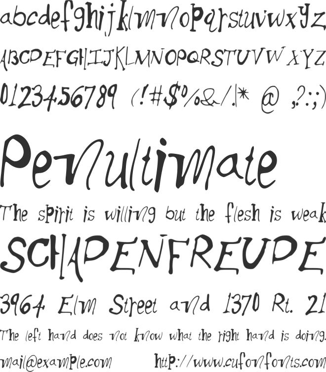 ThickSide font preview