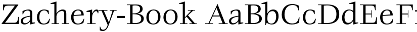 Zachery-Book font