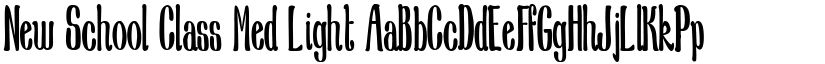 New School Class Med Light font