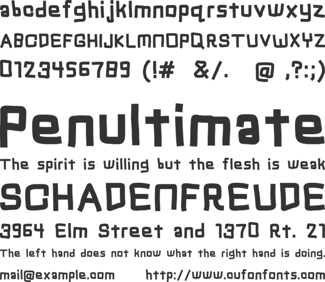 Chuck font preview