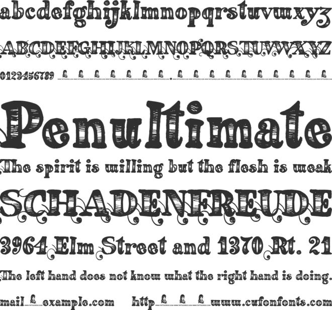 Fearing Madness font preview