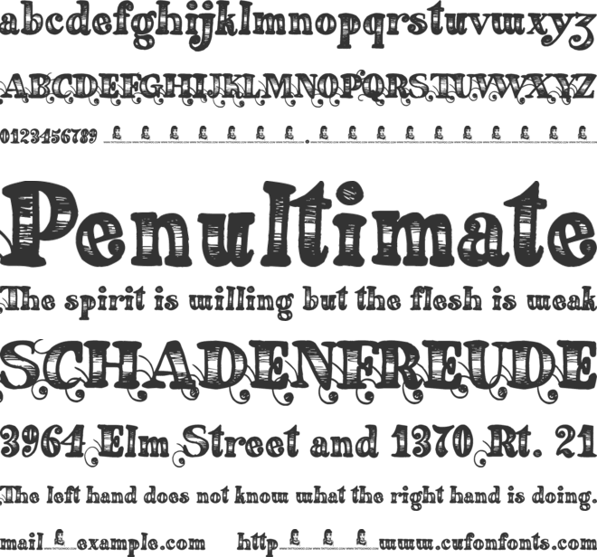 Fearing Madness font preview