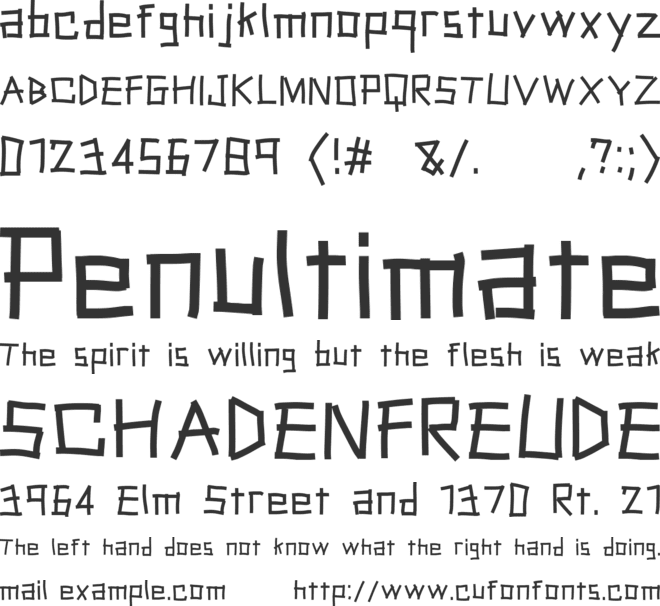 packing tape font preview