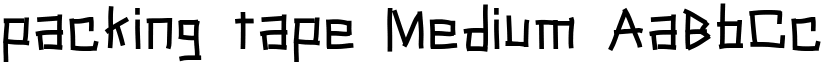 packing tape Medium font