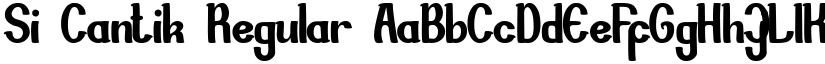 Si Cantik Regular font