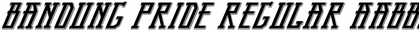 Bandung Pride Regular font