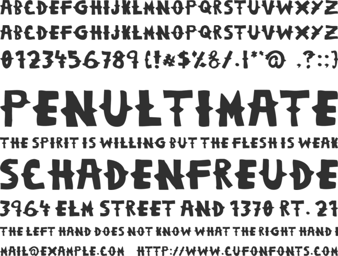Woodcutter Dramatica font preview