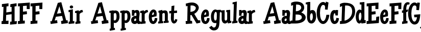 HFF Air Apparent Regular font