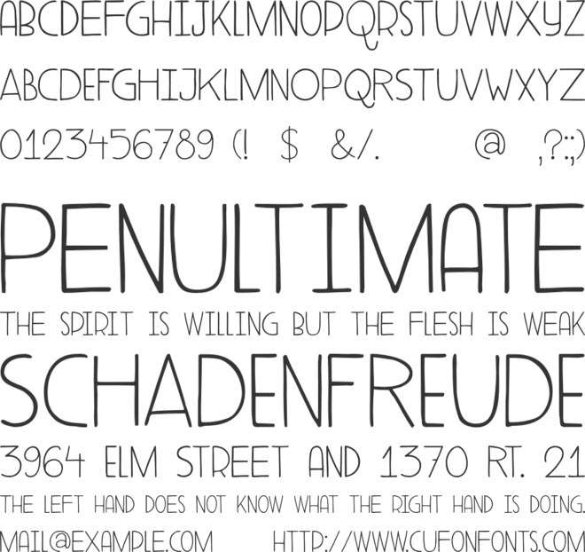 DK Aderyn font preview