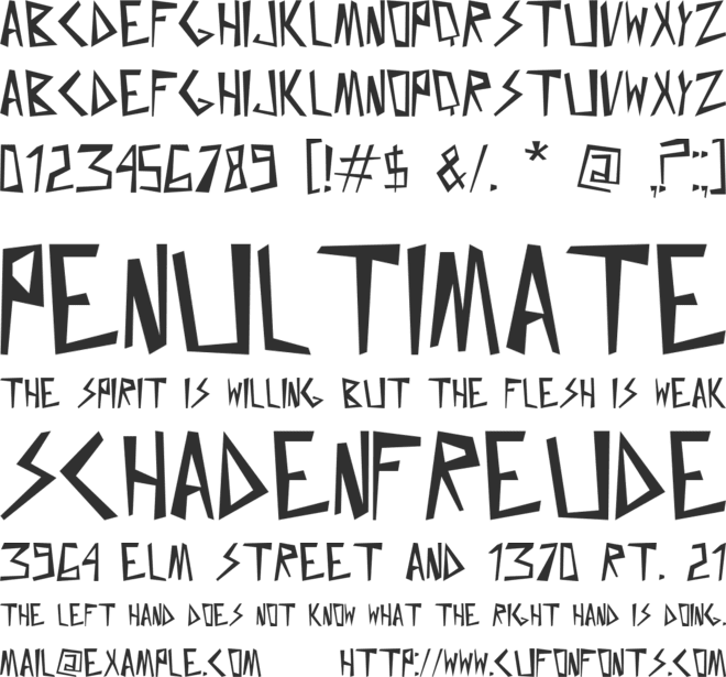 Just for today font preview