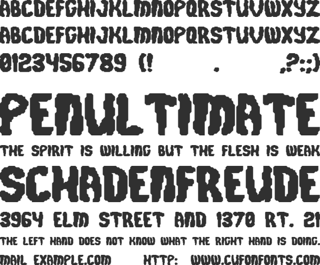 Cursed Law font preview