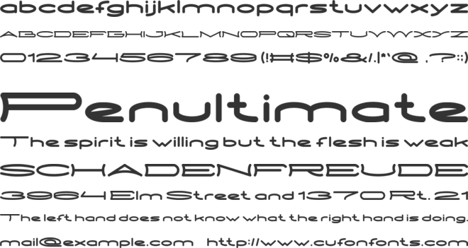 METRO CITY font preview