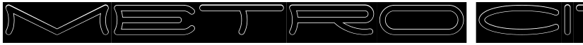 METRO CITY-Hollow-Inverse Regular font