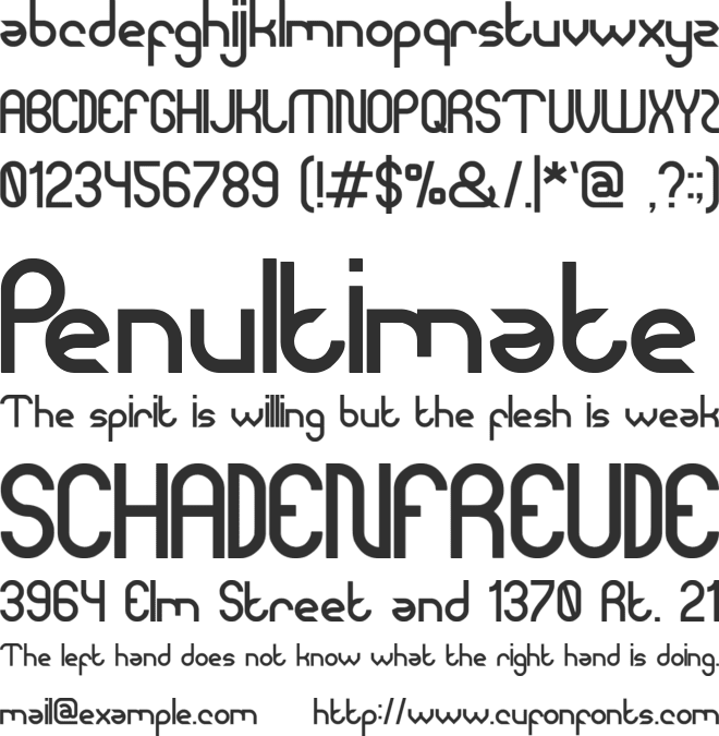 Modern Building font preview