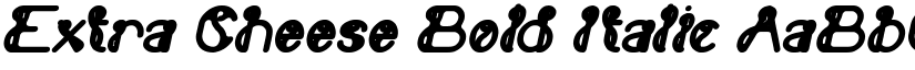 Extra Cheese Bold Italic font